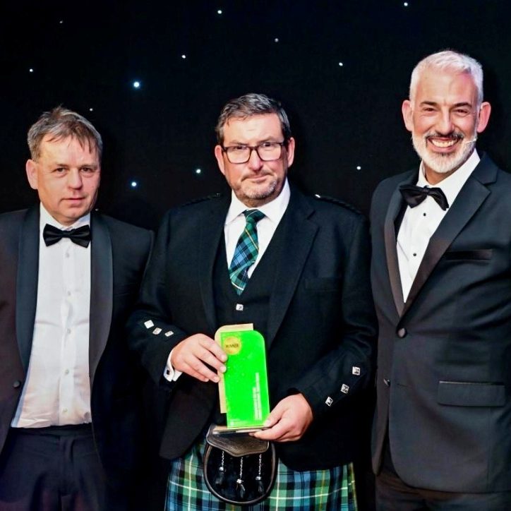 Jim Campbell accepting Dominic’s Award